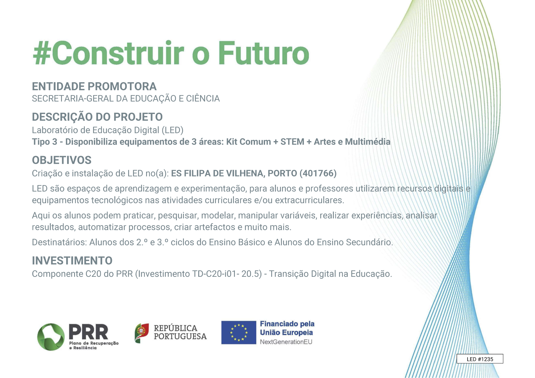Cartaz LED3 PRR