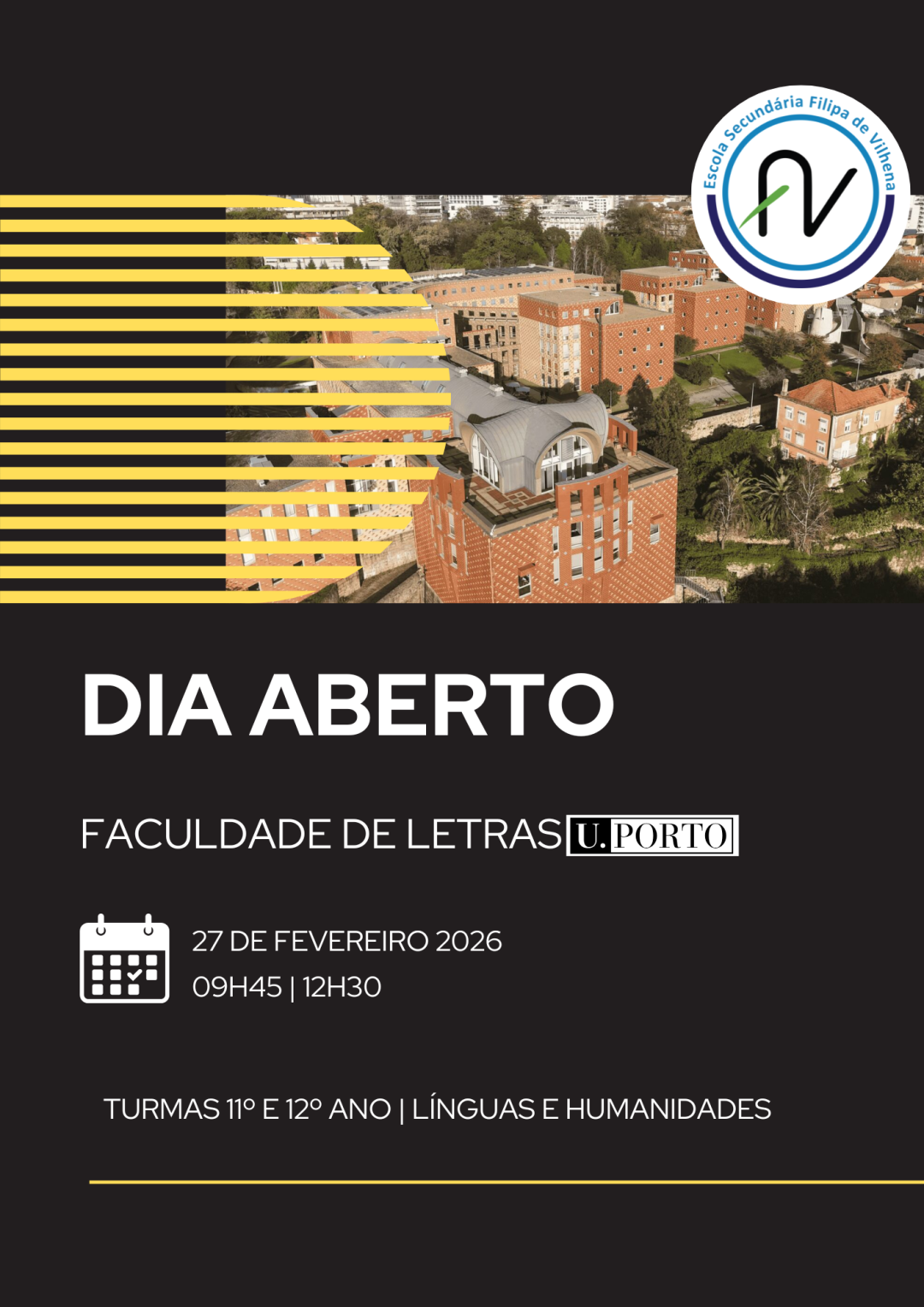 Visita da Filipa ao Dia Aberto da Faculdade de Letras da Universidade do Porto